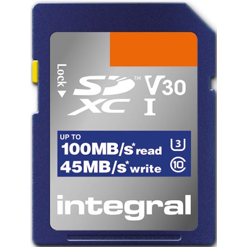 Cartão de Memória SDHC Integral V30 - 128GB For Sale