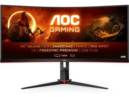 Monitor Gaming Curvo AOC CU34G2X BK | 34   | 144 Hz | UltraWide QHD Fashion