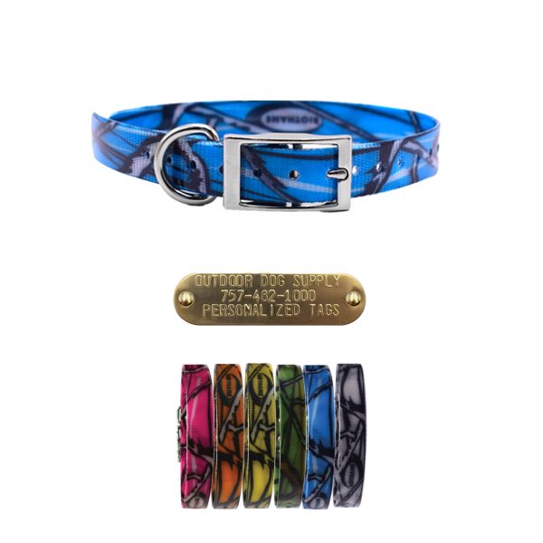 3 4  Pattern Premium Glow Tuff D Ring Dog Collar on Sale