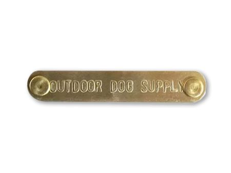 Custom 1 2  x 2 3 4  Small Raised Lettering Brass Dog Collar Name Tags Sale