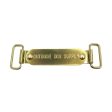 Custom ¾  x 2¾  Raised Lettering Brass Dog Collar Name Tags with Tag Slides Online Sale