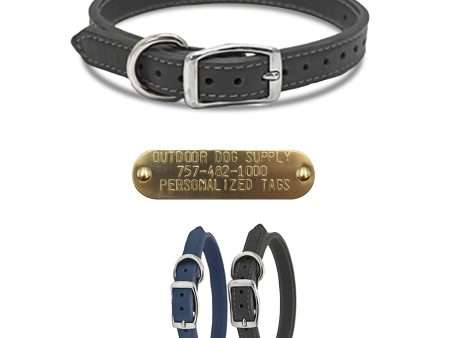 3 4  UltraSoft Luxe Leather Dog Collar Supply