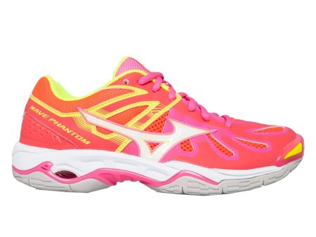 Mizuno Wave Phantom Netball Womens | Coral White Pink on Sale