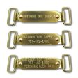 Custom ¾  x 2¾  Raised Lettering Brass Dog Collar Name Tags with Tag Slides Online Sale