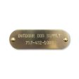 Custom 1  x 3  Raised Lettering Brass Dog Collar Name Tags Online Sale