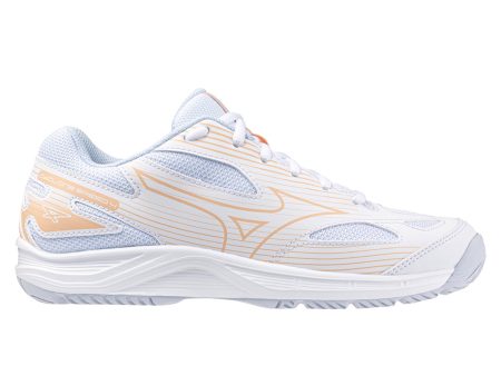 Mizuno Cyclone Speed 4 Womens | White peach Parfait halogen Blue Discount