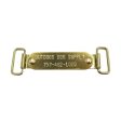 Custom ¾  x 2¾  Raised Lettering Brass Dog Collar Name Tags with Tag Slides Online Sale