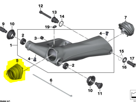 BMW Rubber Boot Swingarm to Trans Output Water Boxer 2013-2023 33358556597 Online