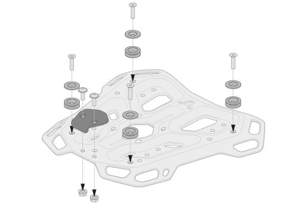 Adapter Kit for ADVENTURE-RACK - Black Silver - TRAX Adventure ION EVO on Sale