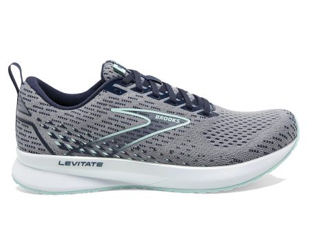 Brooks Levitate 5 Womens | Grey peacoat blue Light Cheap