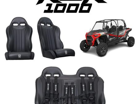 RZR 1000 Rear Bench Seat & Pair of Front Bucket Seats Set For Sale