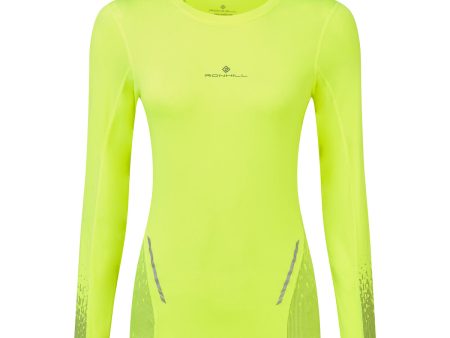 Ronhill Tech Reflect Long-Sleeve Tee Womens | Fluo Yellow reflect Online