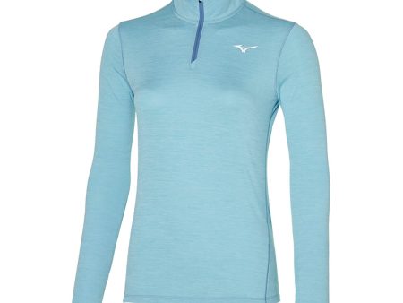 Mizuno Impulse Core Long Sleeve Half-Zip Womens | Milky Blue Supply