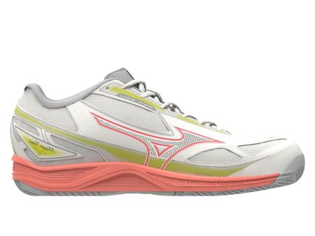 Mizuno Break Shot 4 All Court Womens | Snowwhite neon Flame ghost For Cheap