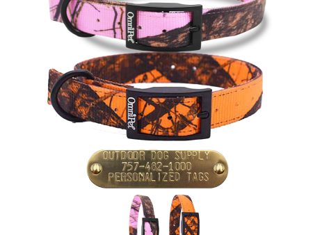 1  Hunting Camo Nylon D Ring Dog Collar with Brass Name Plate Online