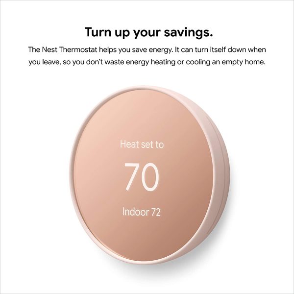 Google Nest Thermostat - Smart Thermostat for Home - Programmable Wifi Thermostat - Sand Online Hot Sale