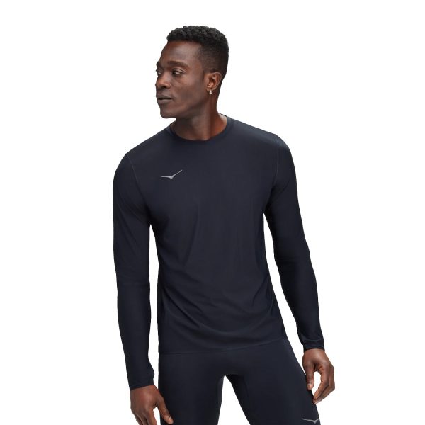 Hoka Airolite Run Long Sleeve Mens | Black Online now